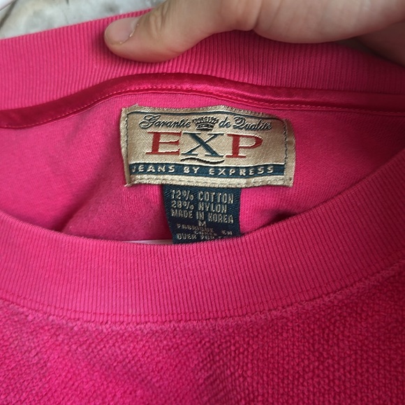 Pink vintage express Embroidered Sweatshirt - Picture 2 of 6
